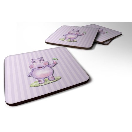 CAROLINES TREASURES Hippopotamus Foam Coasters - Set of 4 BB7147FC